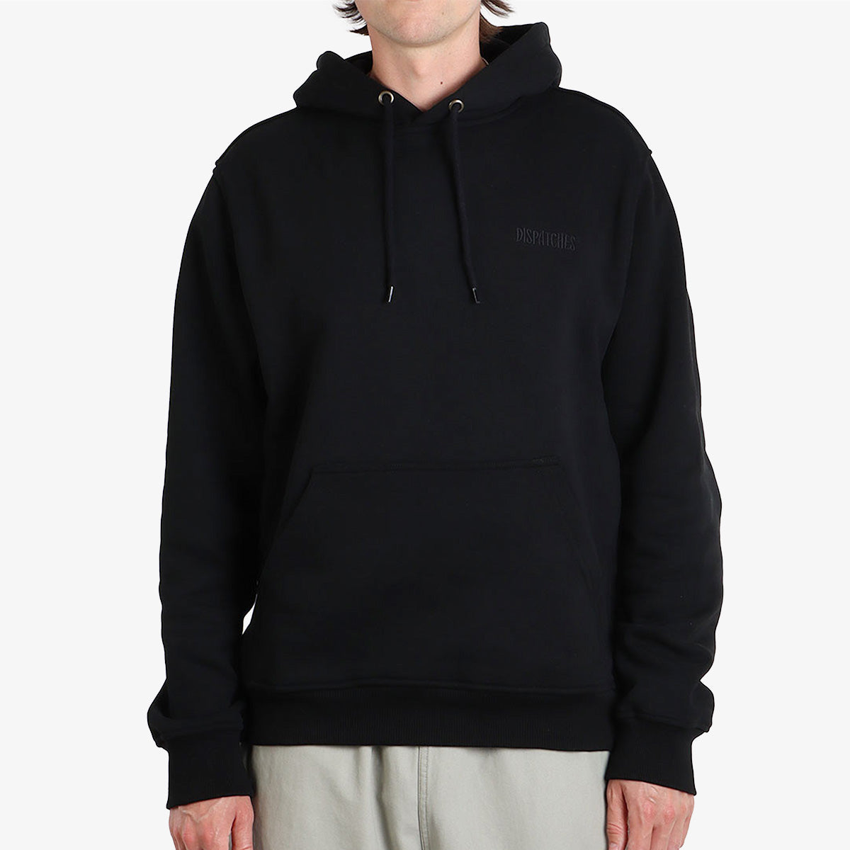 main Dispatches Stock Logo Hoodie, Black, Detail Shot 1