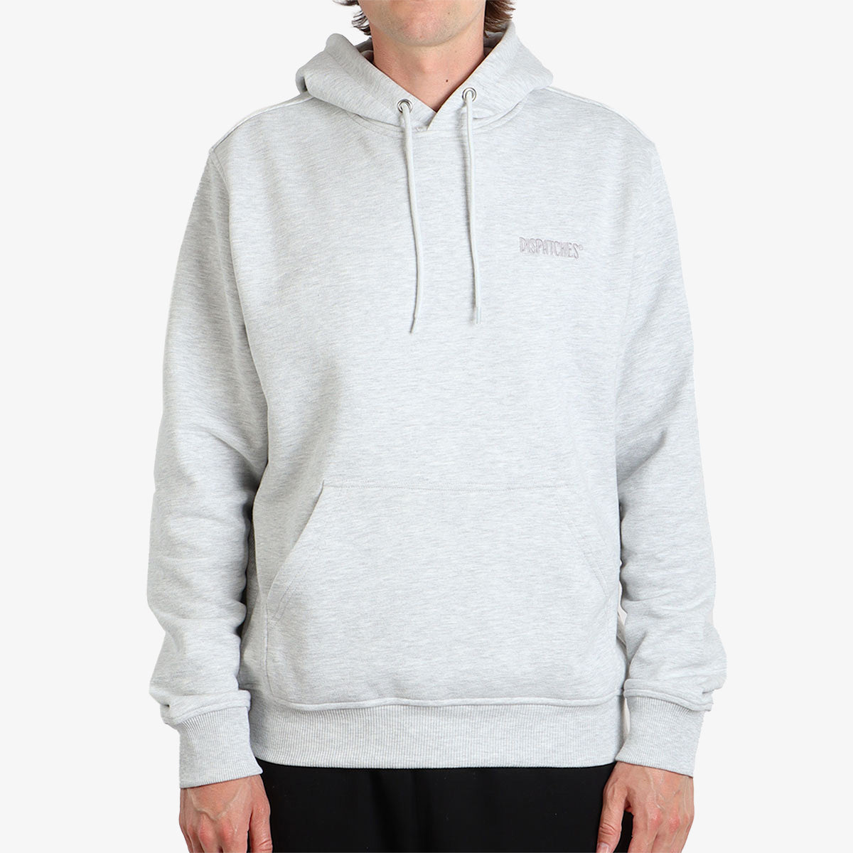 main Dispatches Stock Logo Hoodie, Grey, Detail Shot 1