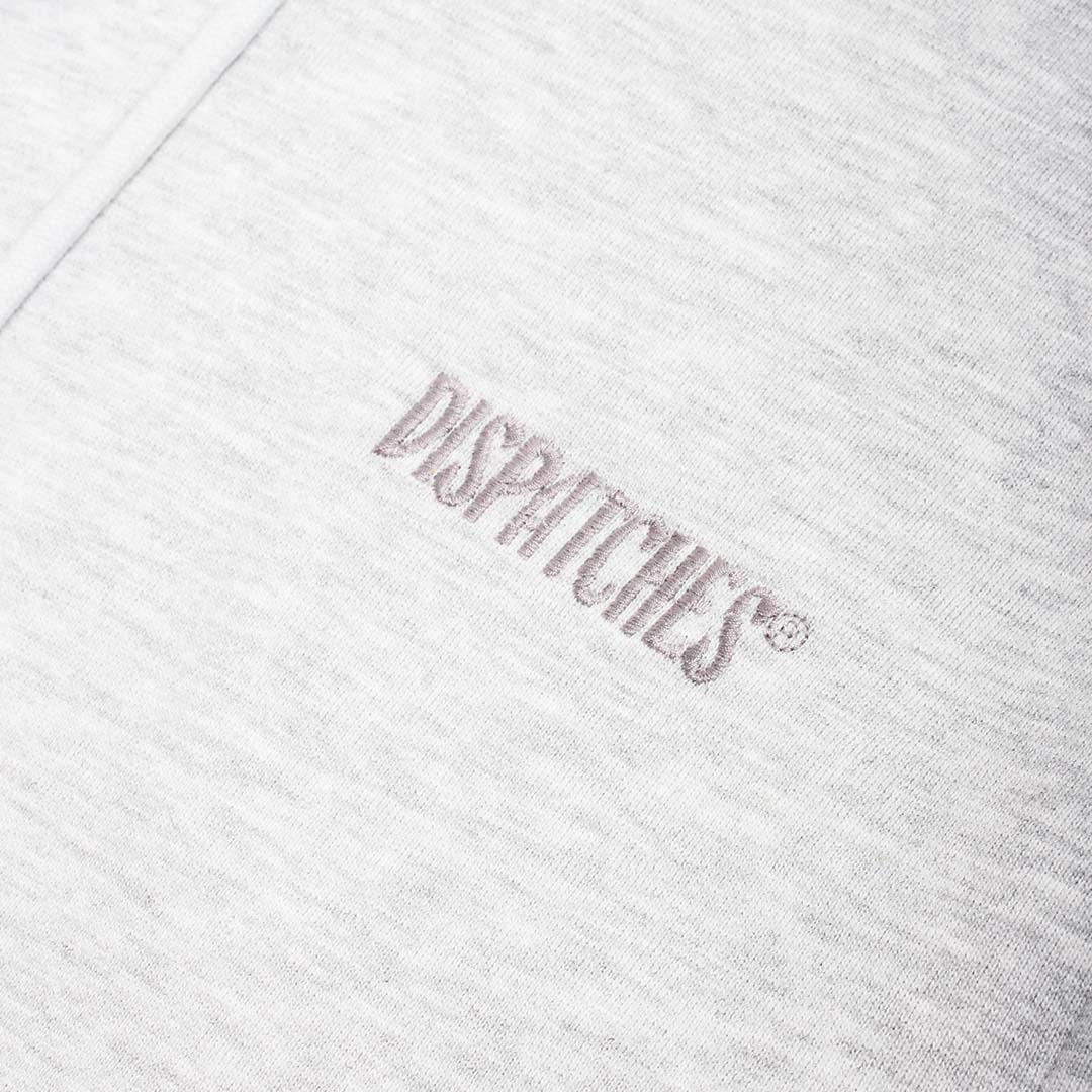 main Dispatches Stock Logo Hoodie, Grey, Detail Shot 4