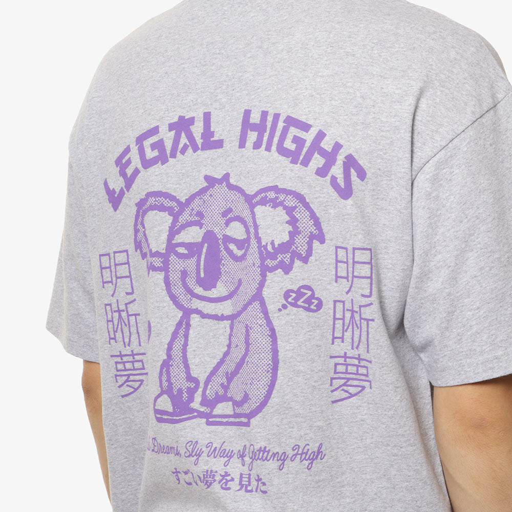 Edwin Legal Highs T-Shirt, Grey Marl, Detail Shot 4