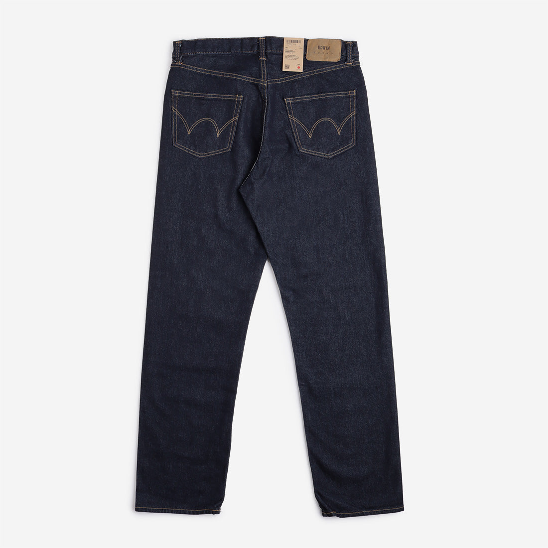 main Edwin Loose Straight Kaihara Yoshiko 12.5oz Left Hand Denim Jeans, Blue - Rinsed, Detail Shot 4