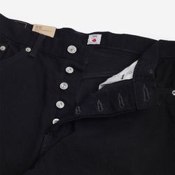 thumbnail Edwin Loose Straight Kaihara Yoshiko 13oz Right Hand Black Denim Jeans, Black - Unwashed, Detail Shot 4