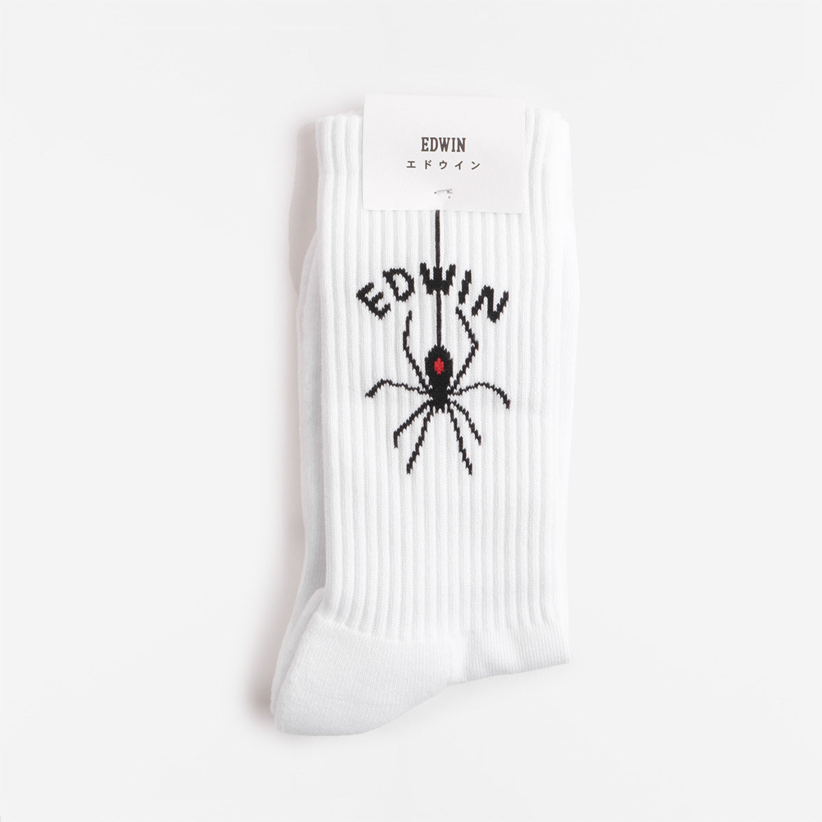 Edwin Spider Socks, White, Detail Shot 2