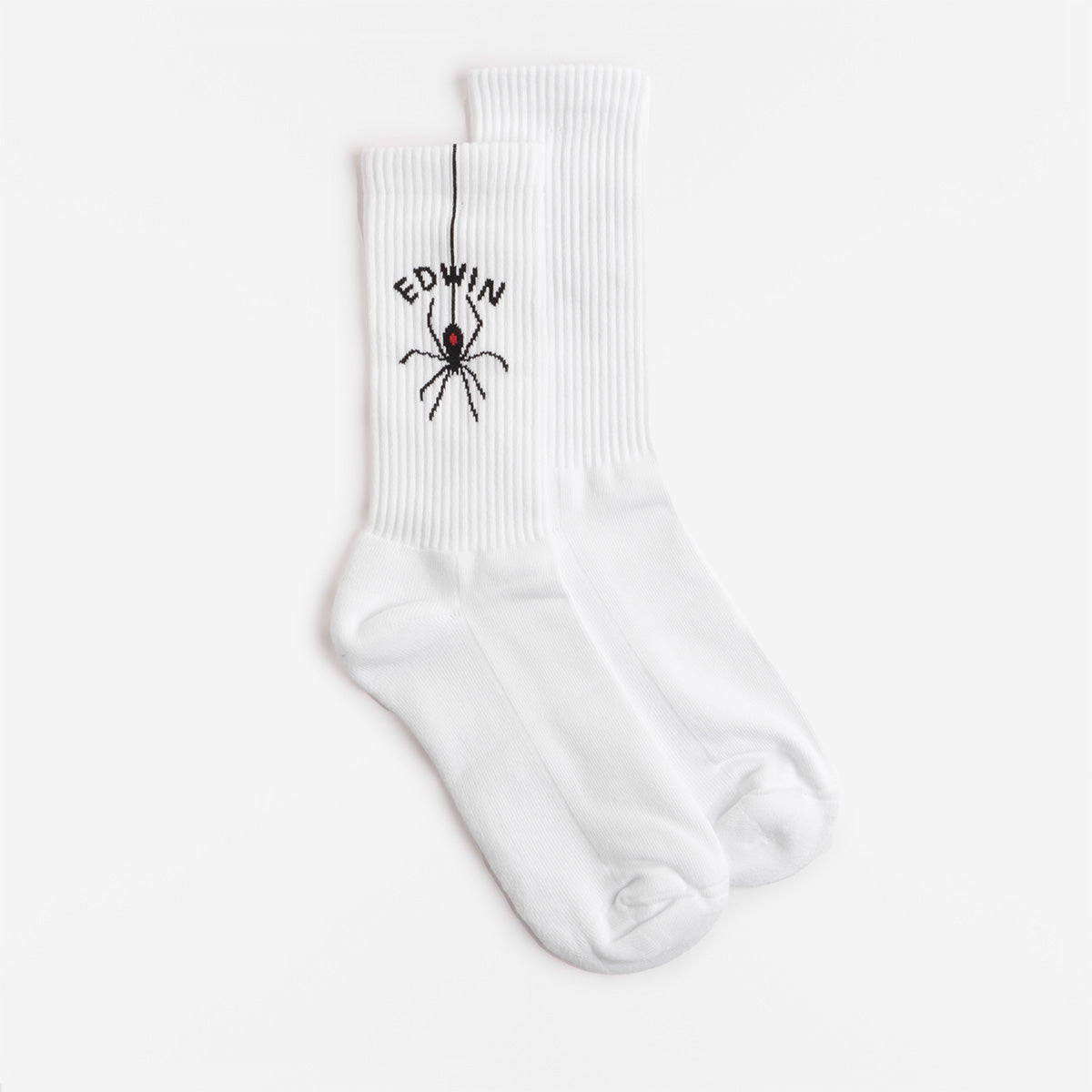 Edwin Spider Socks, White, Detail Shot 1