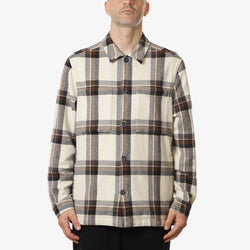 thumbnail Fjallraven Singi Flannel Overshirt, Chalk White Dark Navy, Detail Shot 1