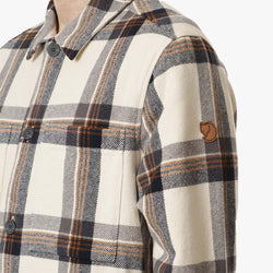 thumbnail Fjallraven Singi Flannel Overshirt, Chalk White Dark Navy, Detail Shot 2