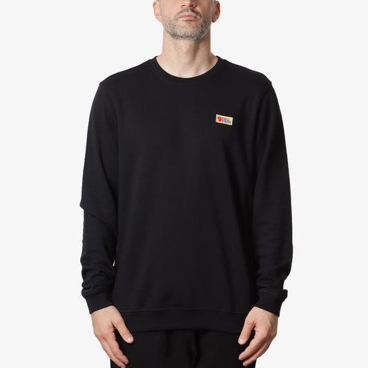 Fjallraven Vardag Crewneck Sweatshirt, Black, Detail Shot 1