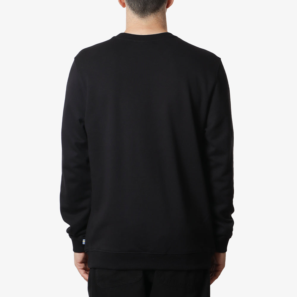 Fjallraven Vardag Crewneck Sweatshirt, Black, Detail Shot 3