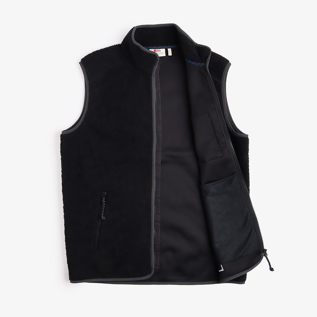 Men's black 2025 fleece vest