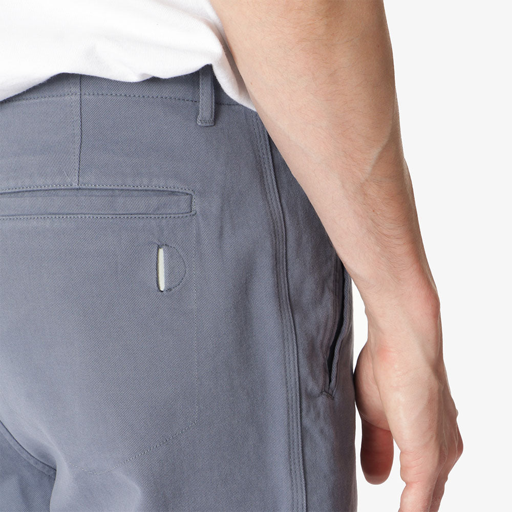 Folk Assembly Pant, Soft Blue Brushed Twill, Detail Shot 4