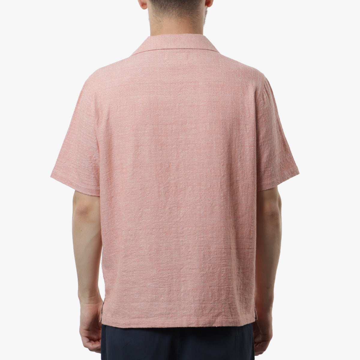 Folk Soft Collar Shirt, Coral Texture, Detail Shot 3