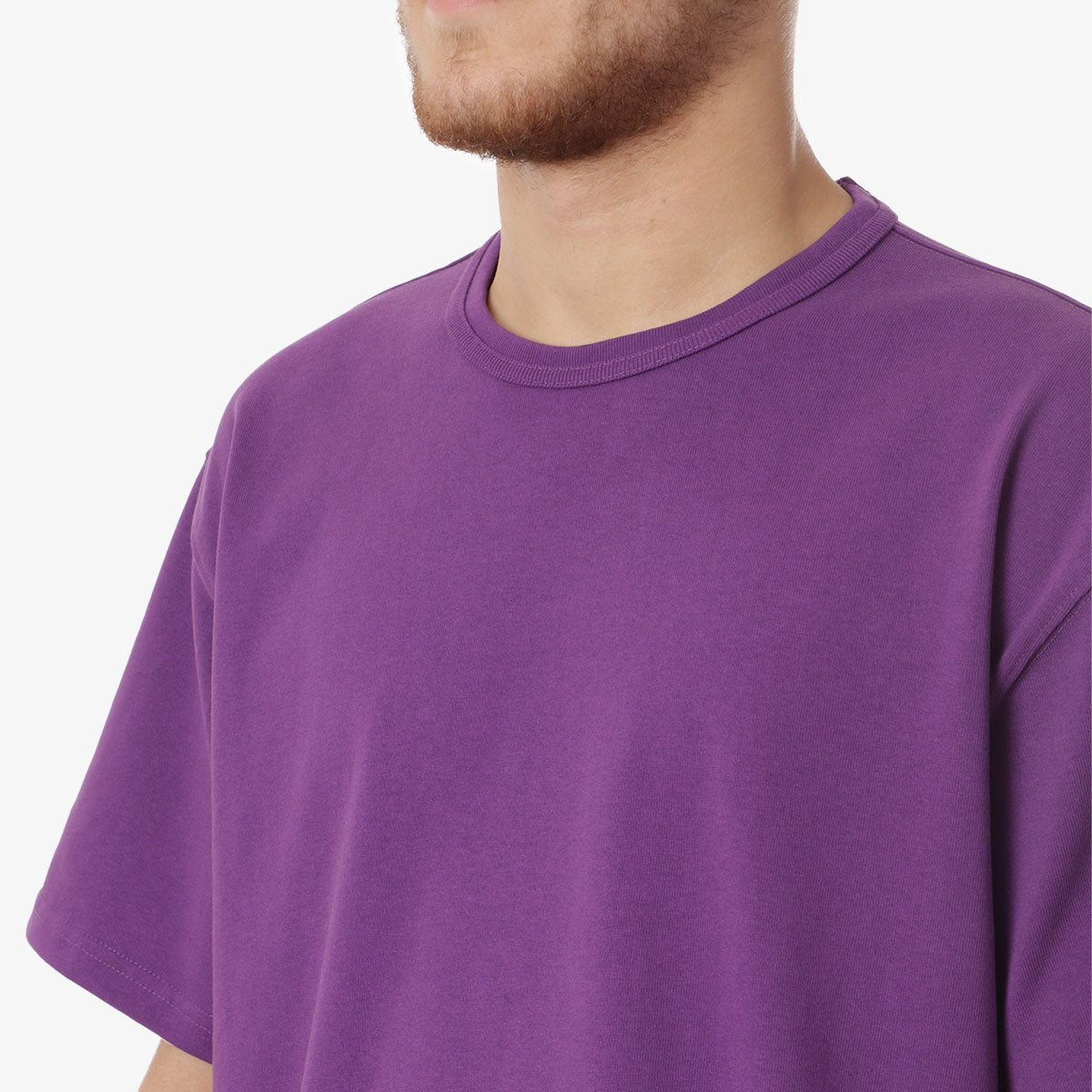 FrizmWORKS OG Double Rib Oversized T-Shirt, Purple, Detail Shot 2