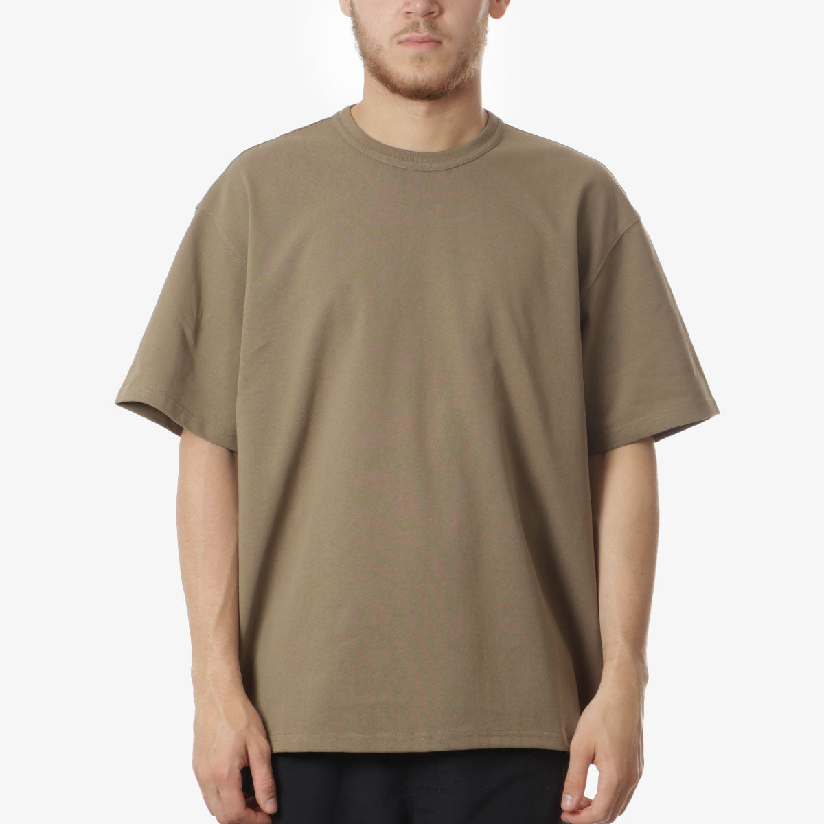 FrizmWORKS OG Double Rib Oversized T-Shirt, Mud, Detail Shot 1