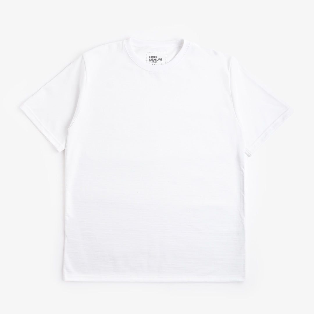 main Good Measure M-4 Heavyweight T-Shirt, White, Detail Shot 1