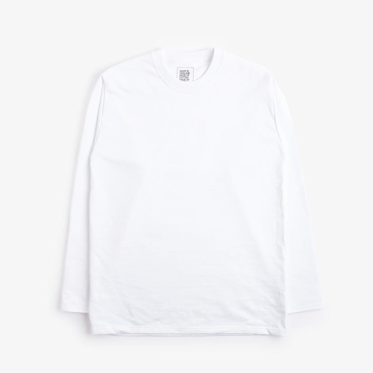 main Good Measure M-5 Heavyweight Long Sleeve T-Shirt, White, Detail Shot 1