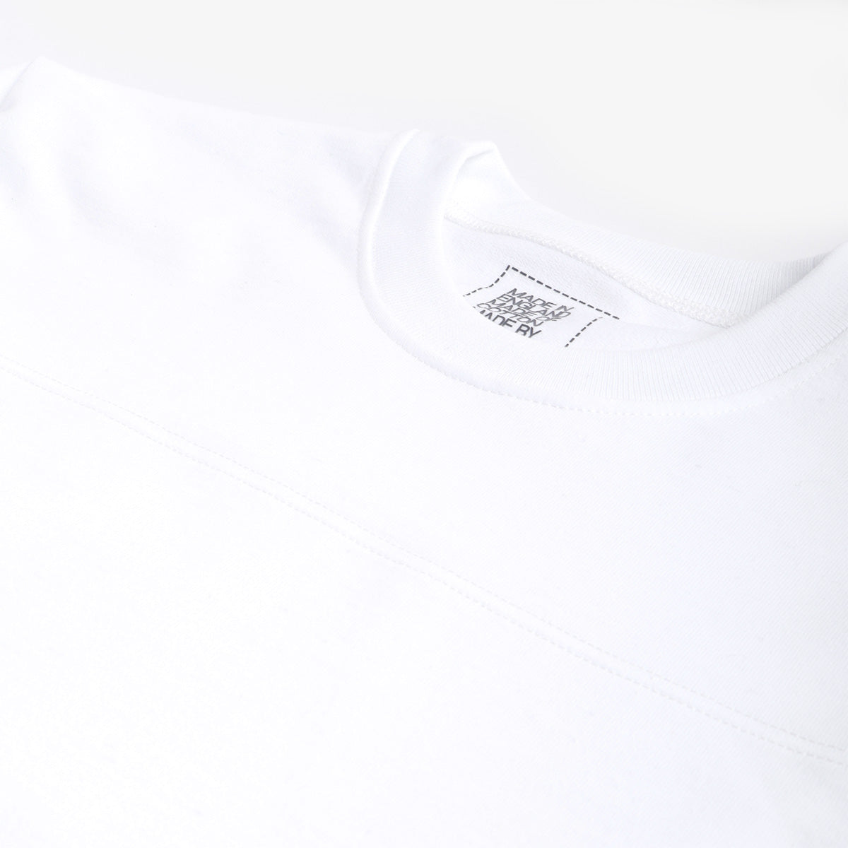 main Good Measure M-5 Heavyweight Long Sleeve T-Shirt, White, Detail Shot 2