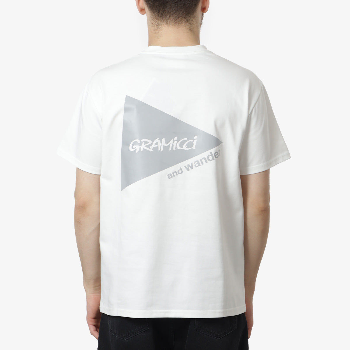 main Gramicci x And Wander Backprint T-Shirt, White, Detail Shot 3