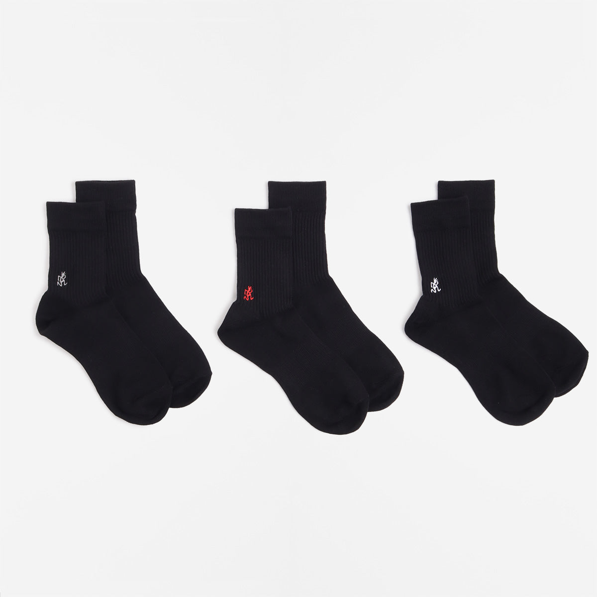 main Gramicci Basic Crew Socks, Black, Detail Shot 1