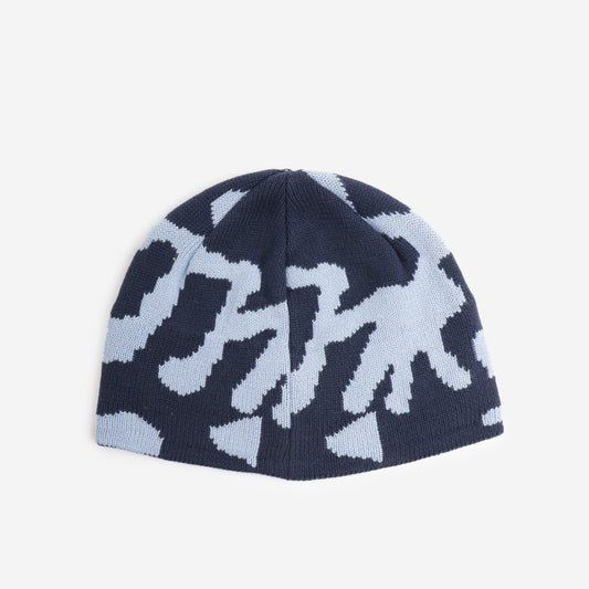 Gramicci Burly Runningman Beanie, Splatter Blue, Detail Shot 1