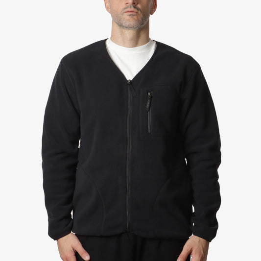 Gramicci Fleece Cardigan Zip-Up, Black, Detail Shot 1