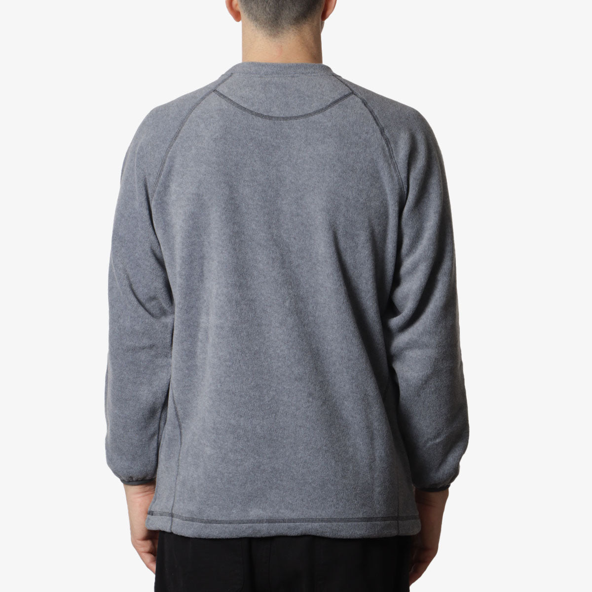 Gramicci Fleece Raglan Crew Sweatshirt, Heather Charcoal, Detail Shot 3