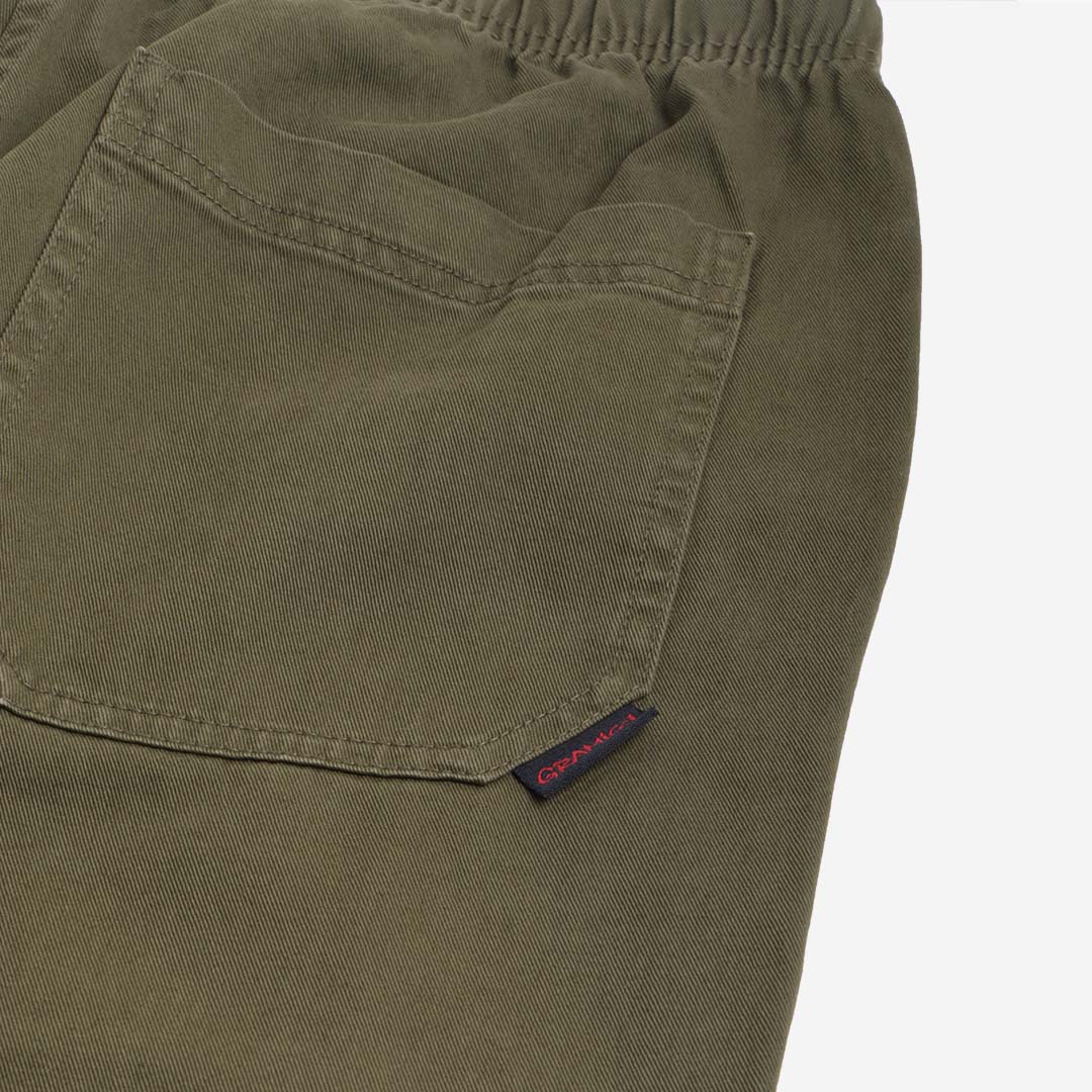 Olive green tapered store pants