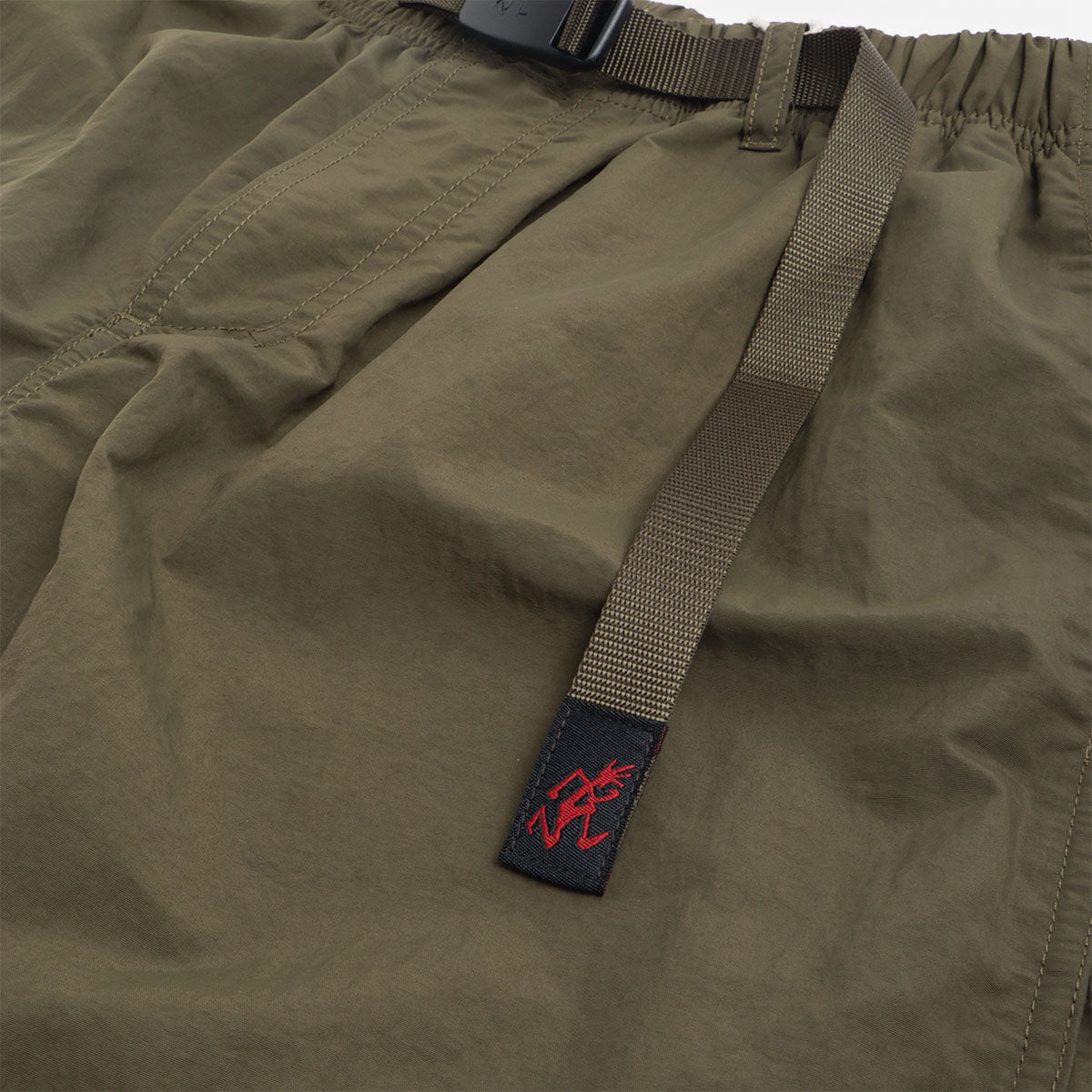 main Gramicci Nylon Loose Shorts, Deep Olive, Detail Shot 3