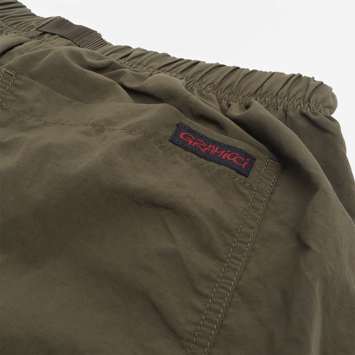 main Gramicci Nylon Loose Shorts, Deep Olive, Detail Shot 4