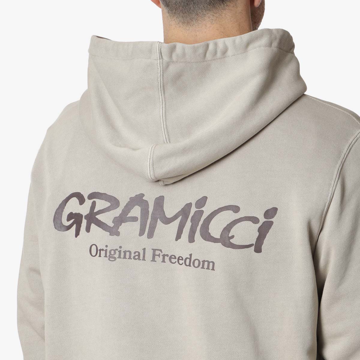 Gramicci Original Freedom Hoodie, Pigment Oat, Detail Shot 4