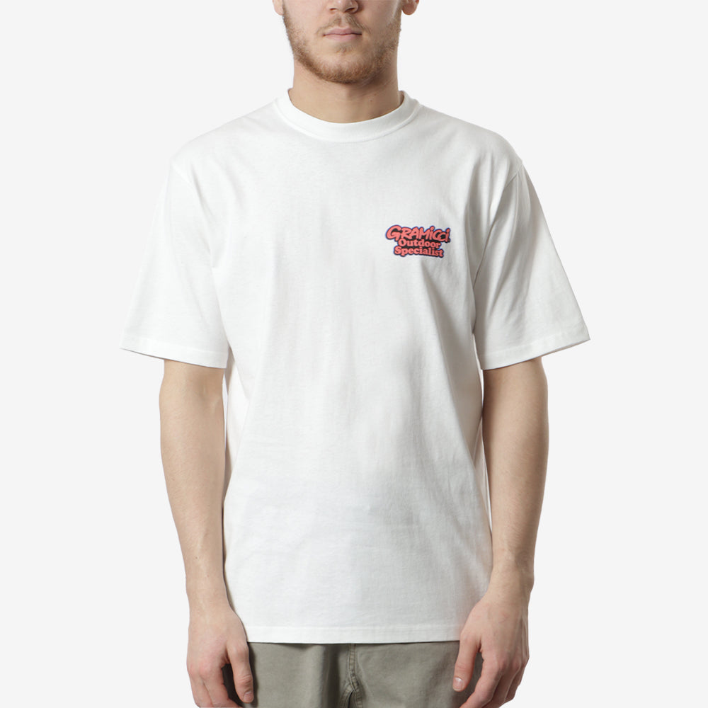 main Gramicci Outdoor Specialist T-Shirt, White, Detail Shot 1