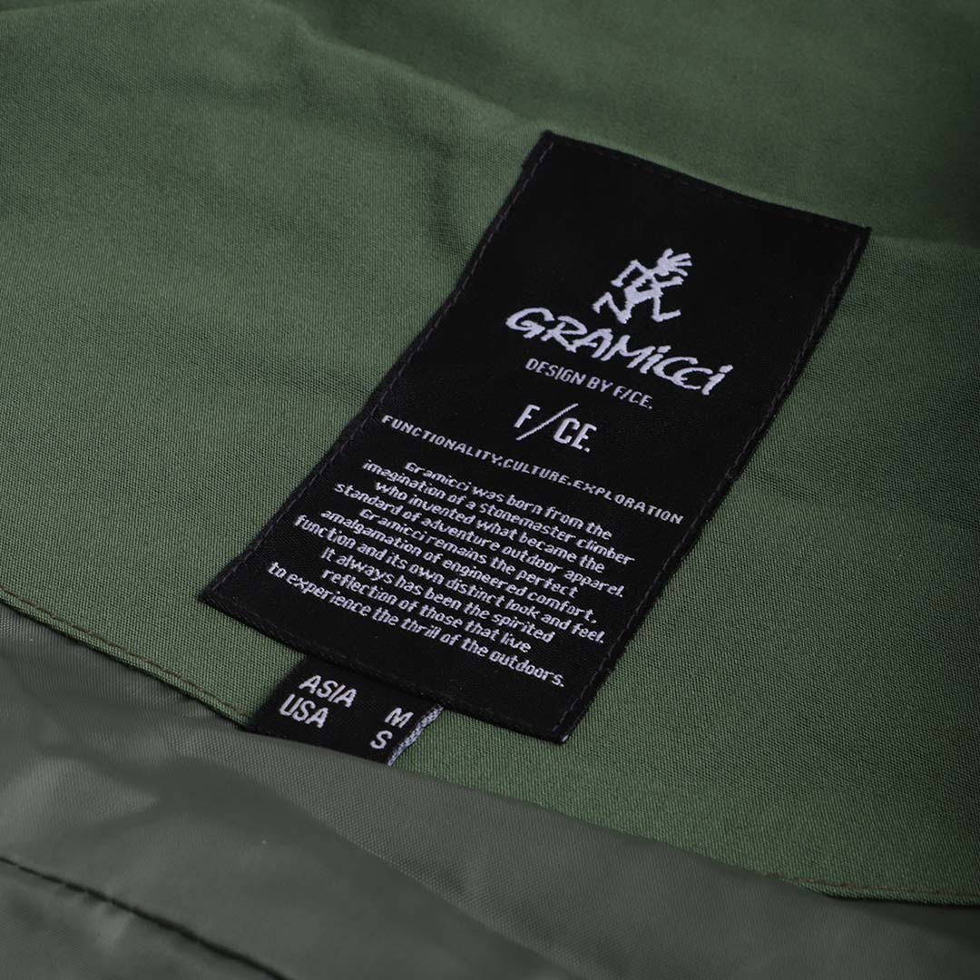 main Gramicci by F CE. Mountain Jacket, Olive, Detail Shot 6