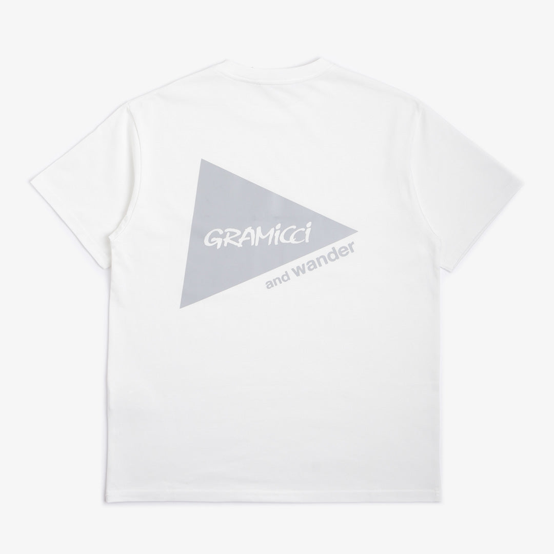 main Gramicci x And Wander Backprint T-Shirt, White, Detail Shot 7