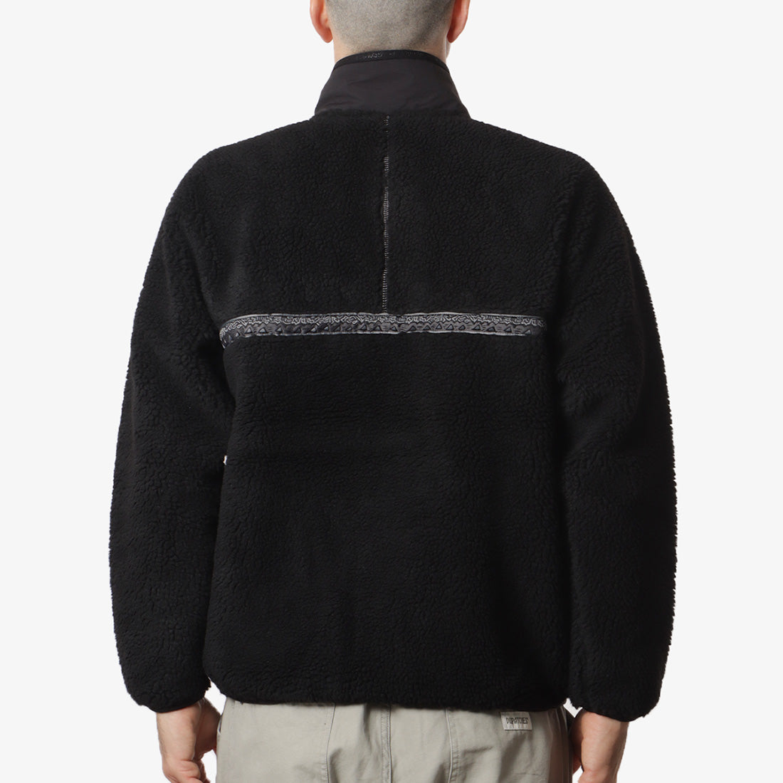 Gramicci x And Wander JQ Tape Fleece Jacket, Black, Detail Shot 6