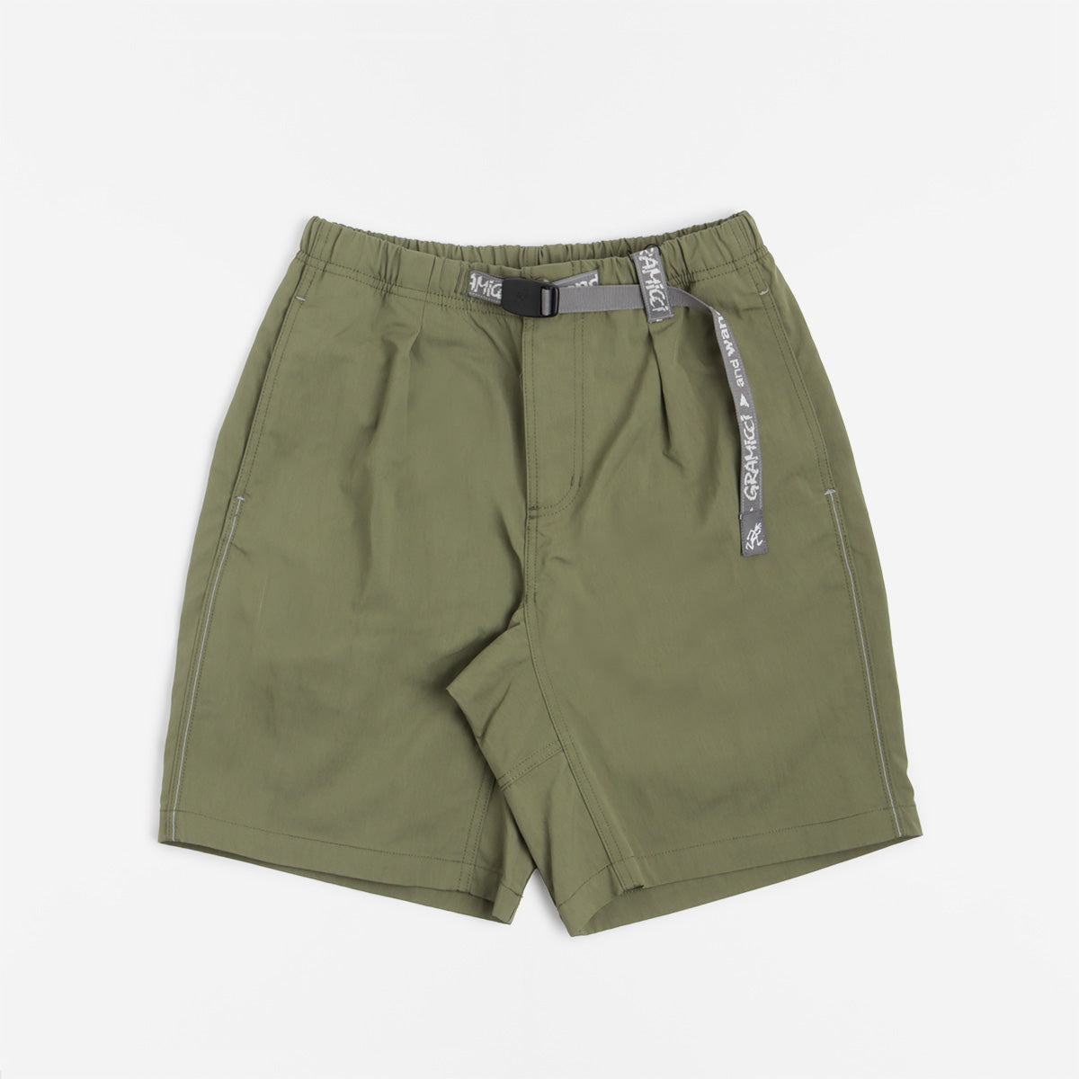 main Gramicci x And Wander Nyco Climbing G-Shorts, Olive, Detail Shot 1