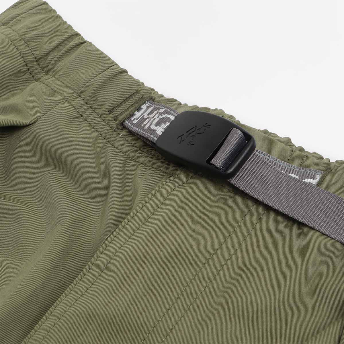 main Gramicci x And Wander Nyco Climbing G-Shorts, Olive, Detail Shot 3