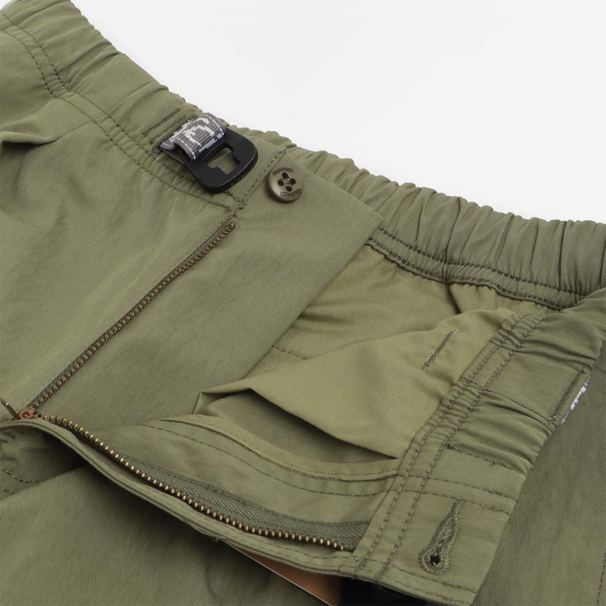 main Gramicci x And Wander Nyco Climbing G-Shorts, Olive, Detail Shot 4