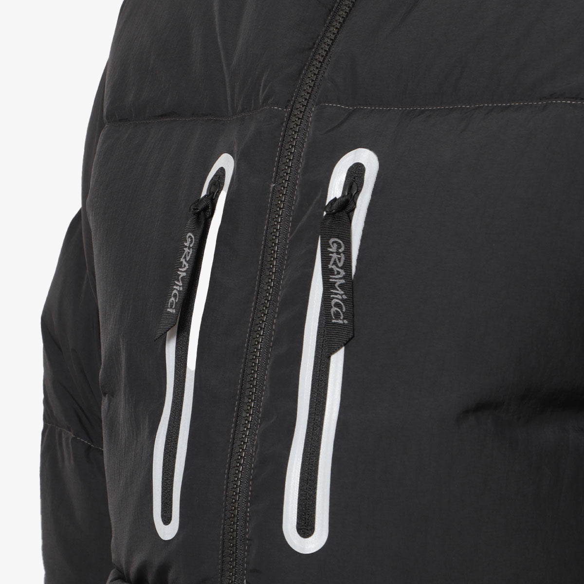 Gramicci x And Wander Down Jacket, Black, Detail Shot 3