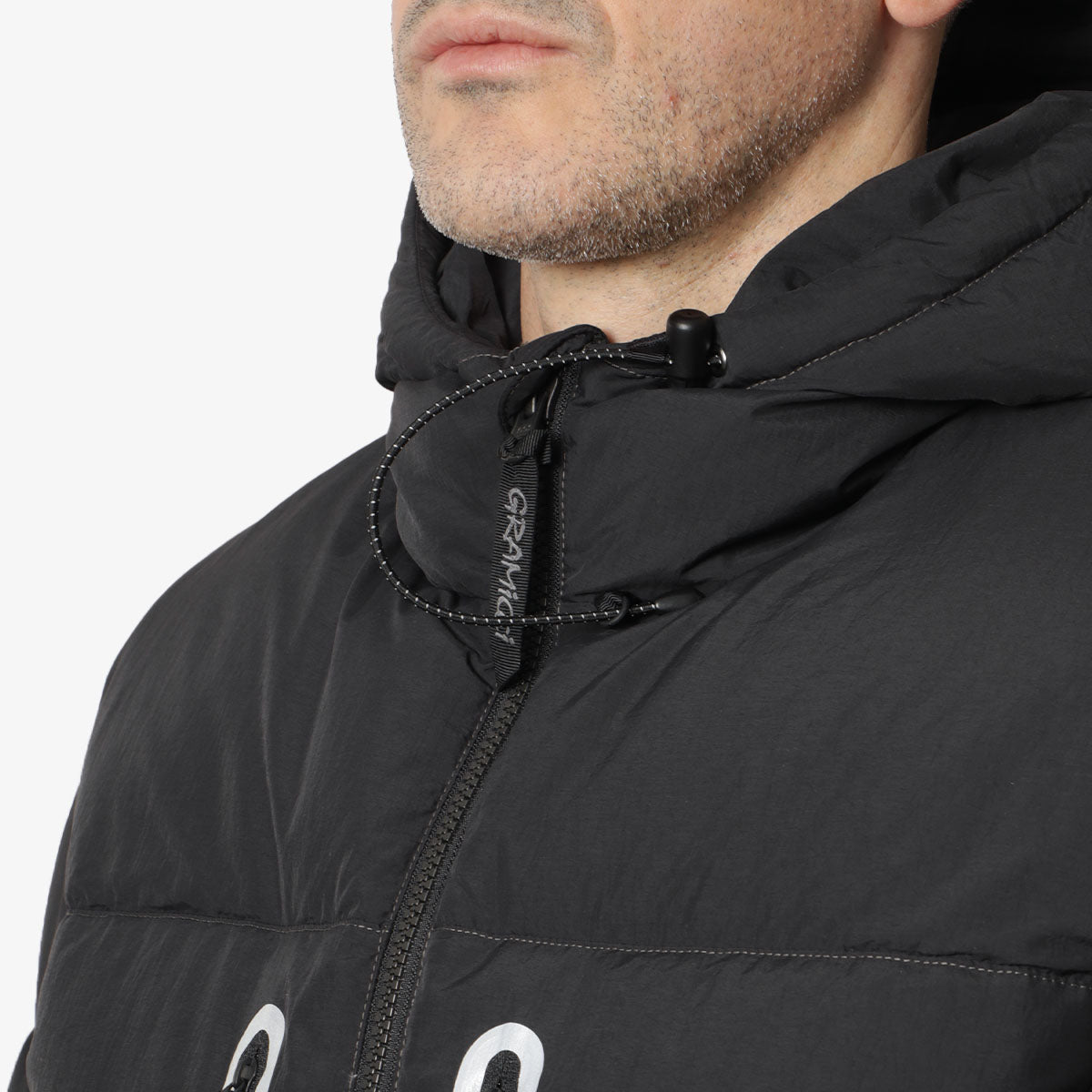 Gramicci x And Wander Down Jacket, Black, Detail Shot 4