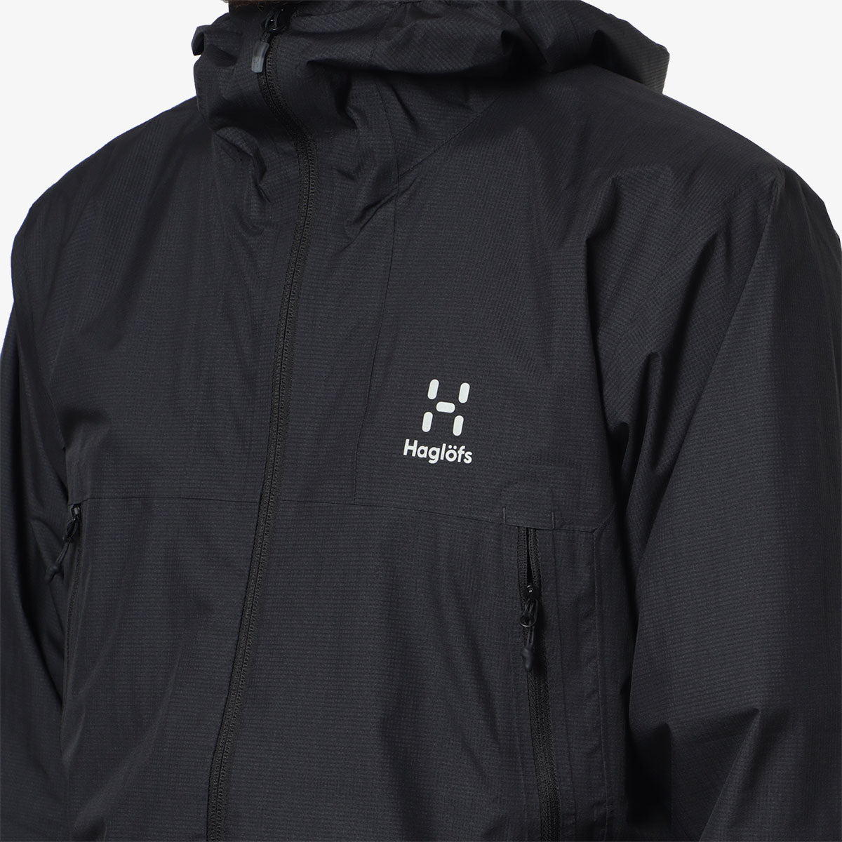 main Haglofs L.I.M Proof Jacket, True Black, Detail Shot 2