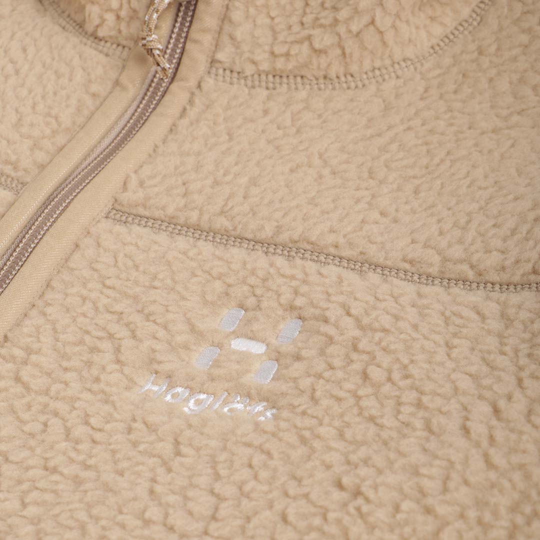 main Haglofs Mossa Pile Jacket, Sand, Detail Shot 4