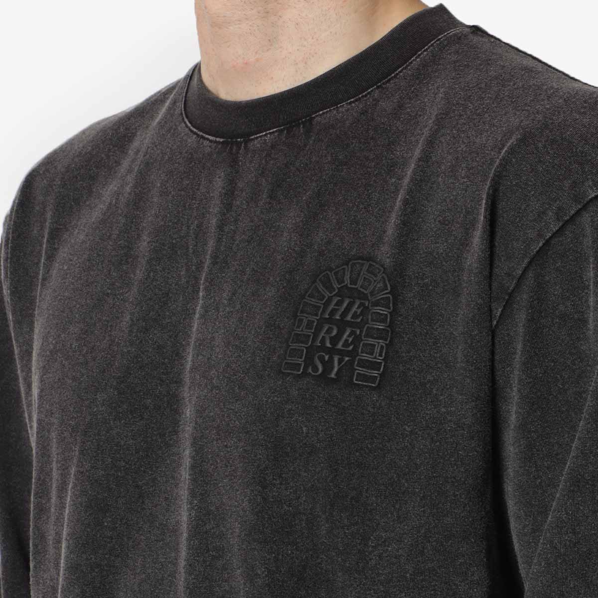 Heresy Arch Long Sleeve T-Shirt, Ash, Detail Shot 3