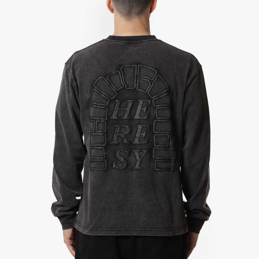 Heresy Arch Long Sleeve T-Shirt, Ash, Detail Shot 1