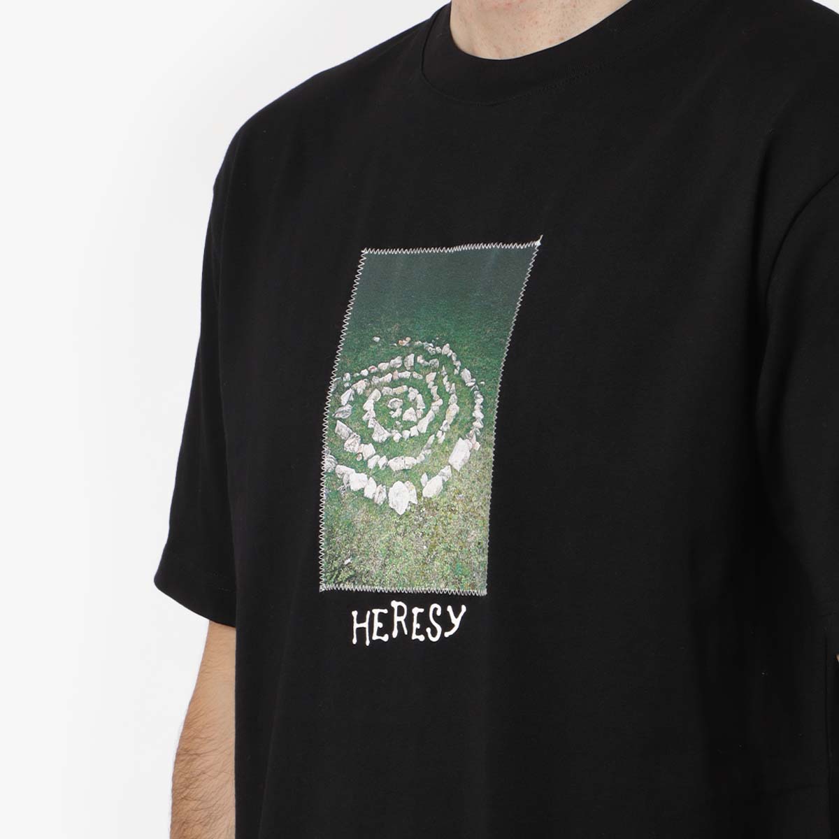 main Heresy Spiral T-Shirt, Black, Detail Shot 2