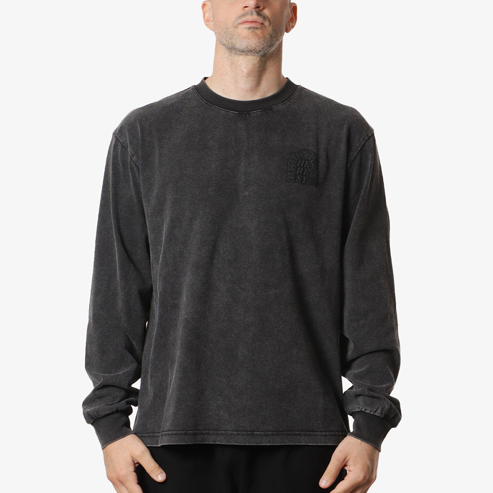 main Heresy Union Long Sleeve T-Shirt, Ash, Detail Shot 1