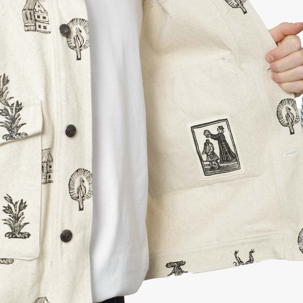 main Heresy Woodcut Jacket, Off White, Detail Shot 5