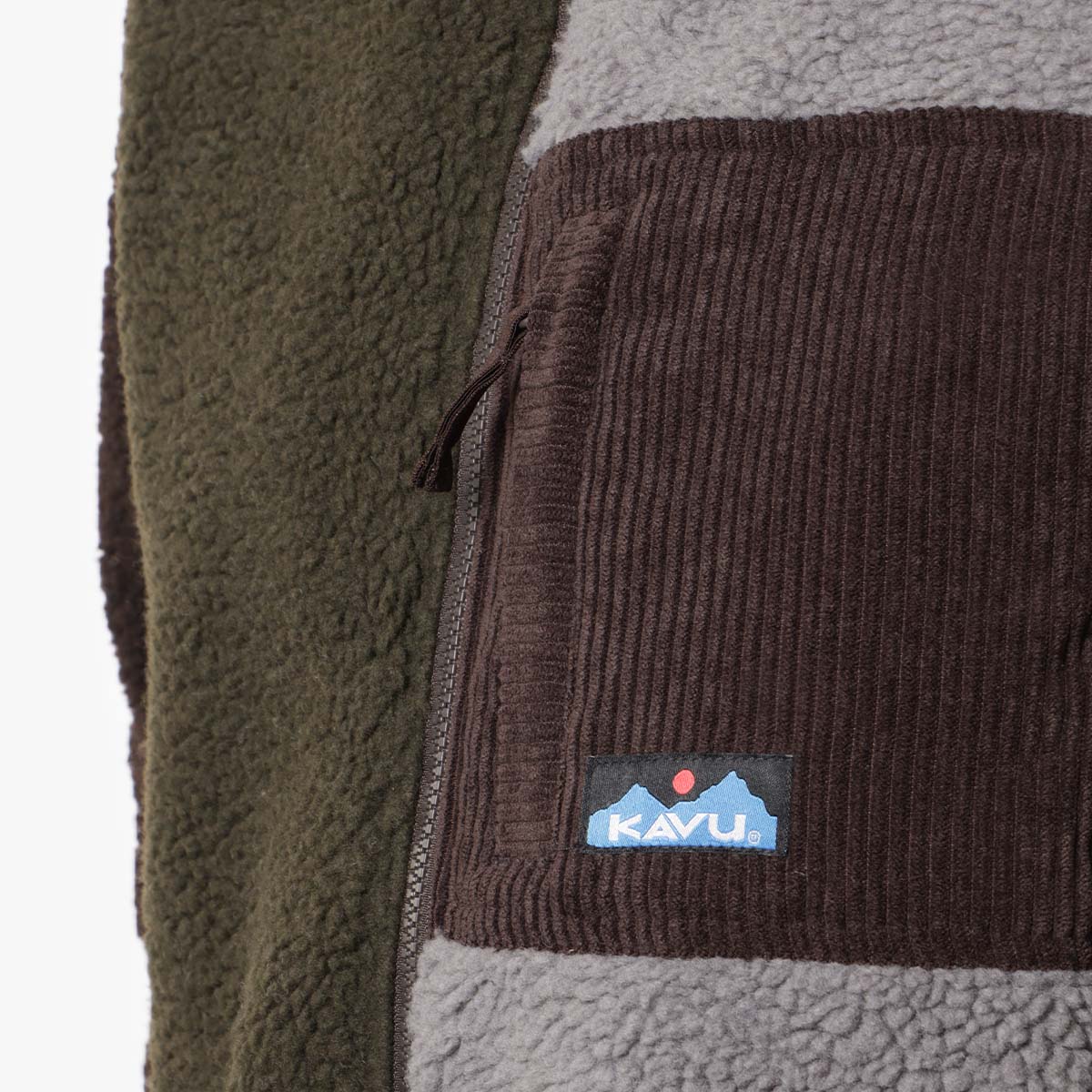 Kavu Wayside Fleece Jacket, Timber Nights, Detail Shot 2