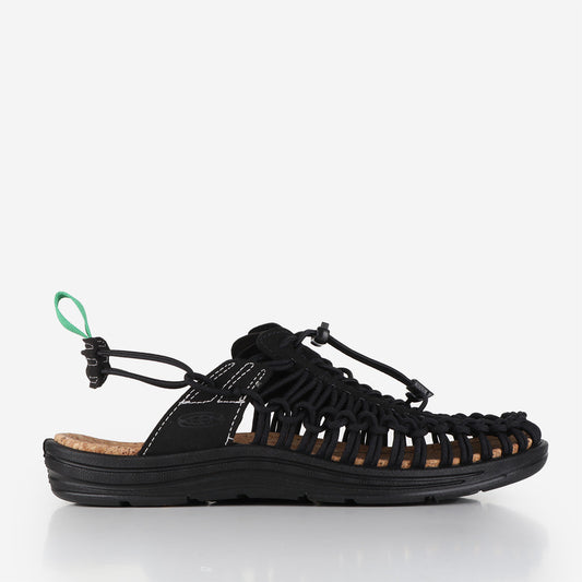 Keen Uneek II Convertible Sandals, Black/Jolly Green, Detail Shot 1