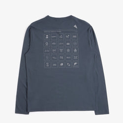 thumbnail Klattermusen Runa Elements Long Sleeve T-Shirt, Thistle Blue, Detail Shot 1