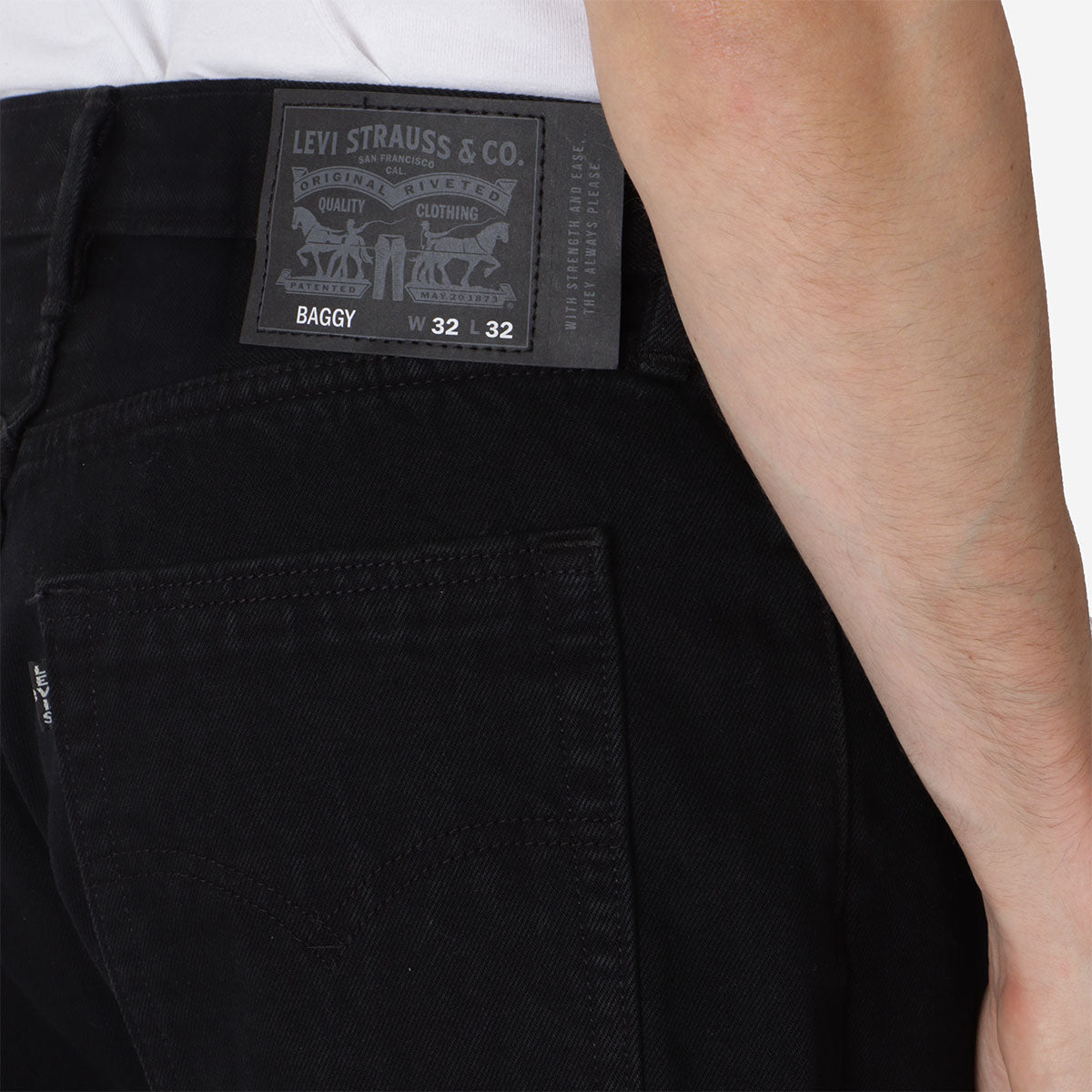 Levi's Skate Baggy 5 Pocket Jeans, Black Grape, Detail Shot 3