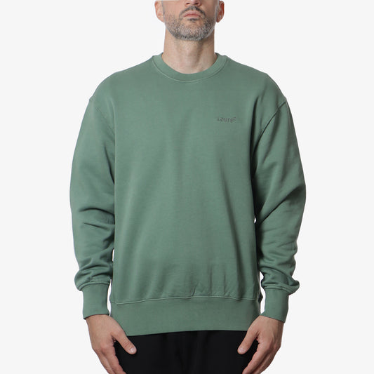 Levi's Authentic Crewneck Sweatshirt, Myrtle Garment Dye Myrtle, Detail Shot 1